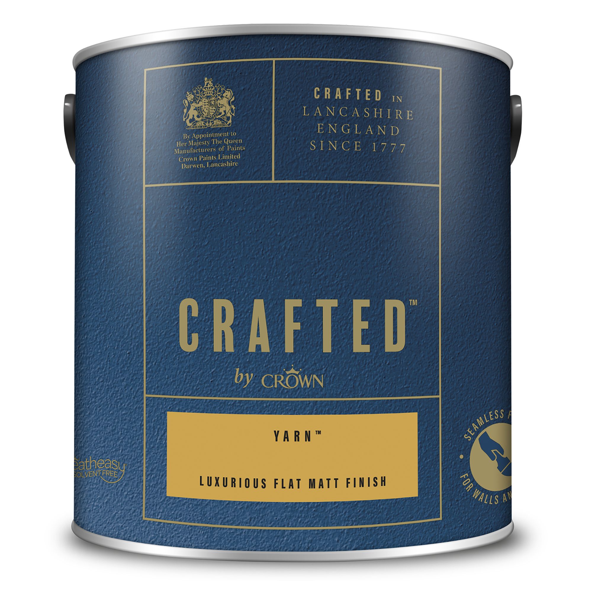 Crown Crafted Yarn Flat matt Multi-surface Emulsion paint, 2.5L