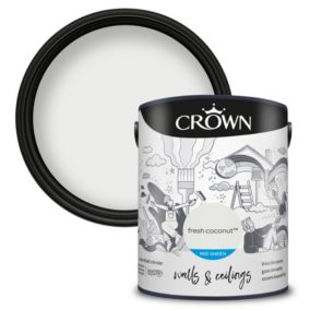 Crown Fresh Coconut Mid sheen Emulsion paint, 2.5L