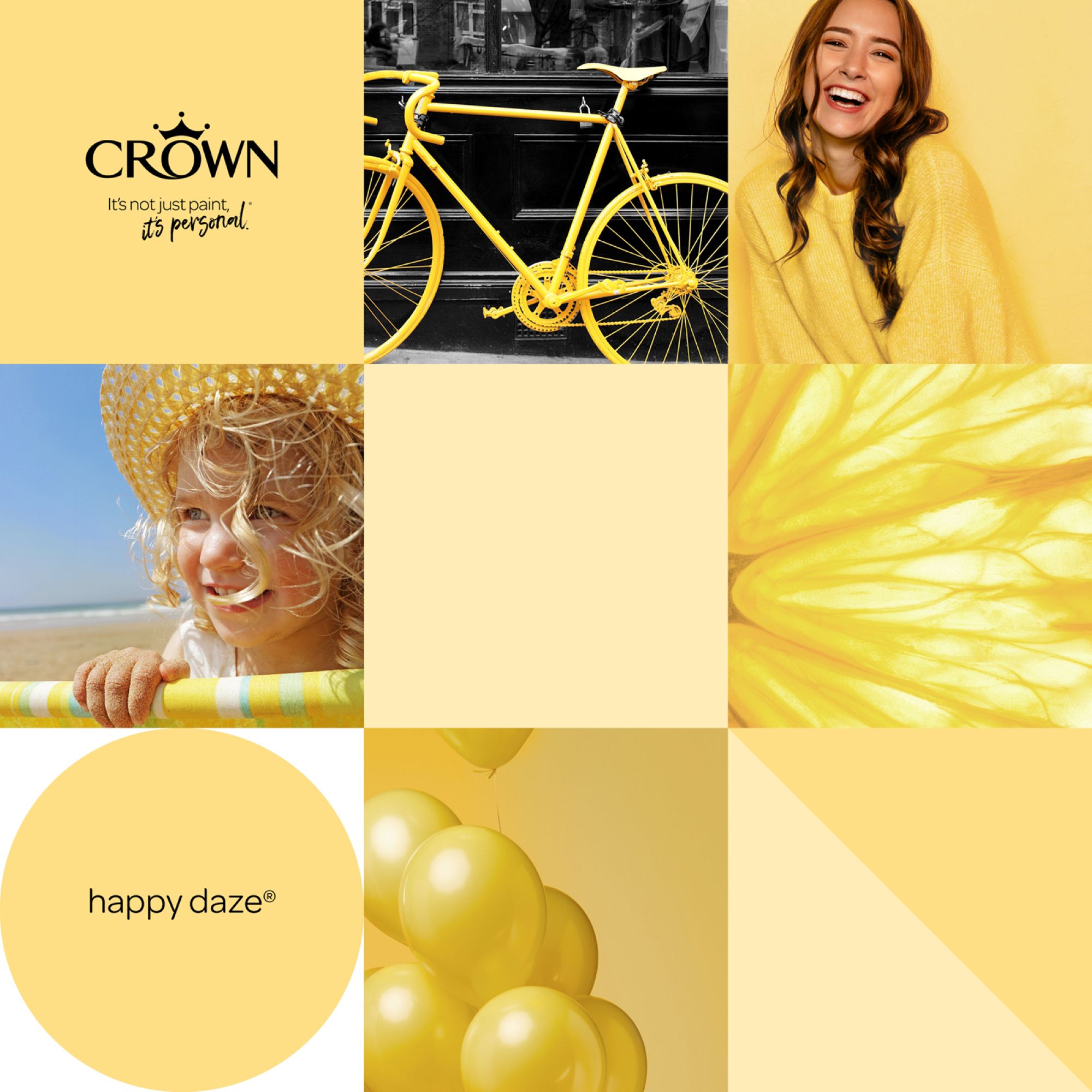 Crown Happy Daze Matt Wall & ceiling Emulsion paint, 2.5L