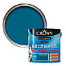 Crown Kitchen & bathroom Intense aqua Matt Emulsion paint, 2.5L