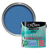 Crown Kitchen & bathroom Periwinkle Mid sheen Emulsion paint, 2.5L