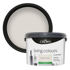 Crown Living Colours Cream Mid sheen Emulsion paint, 10L