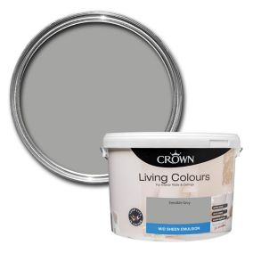 Crown Living Colours Sensible grey Mid sheen Emulsion paint, 10L