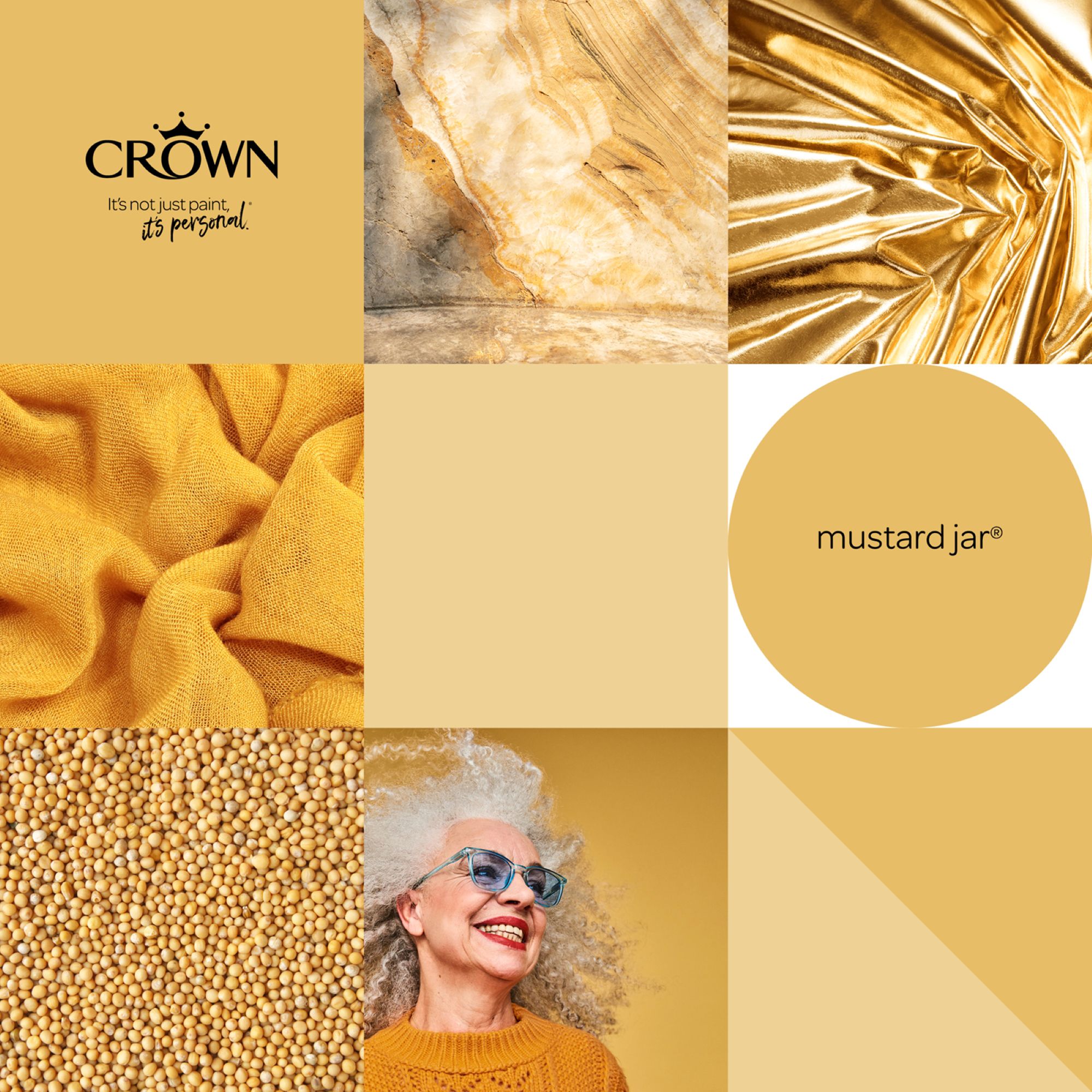 Crown Mustard Jar Matt Wall & ceiling Emulsion paint, 2.5L