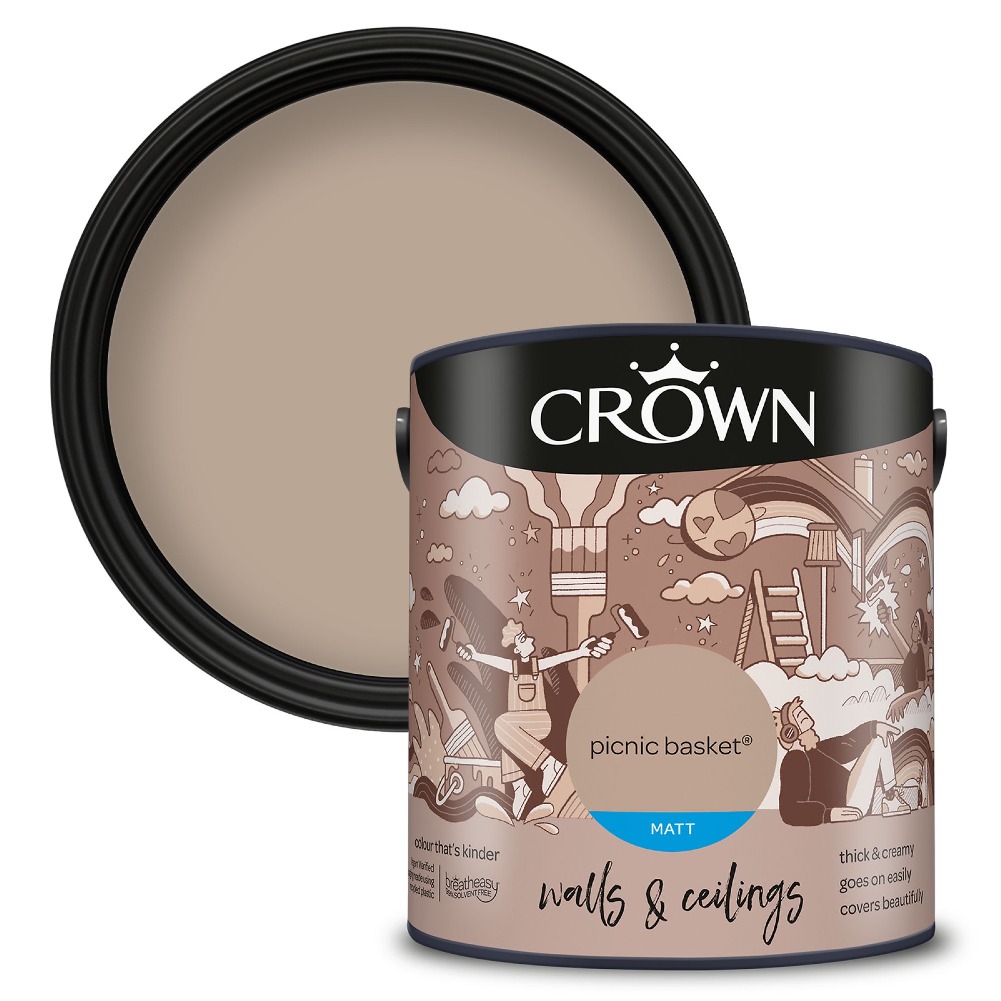 Crown Picnic Basket Matt Wall & ceiling Emulsion paint, 2.5L