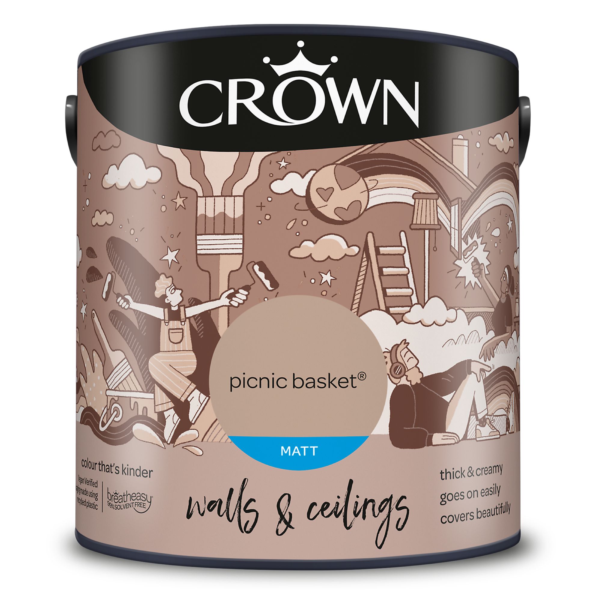 Crown Picnic Basket Matt Wall & ceiling Emulsion paint, 2.5L