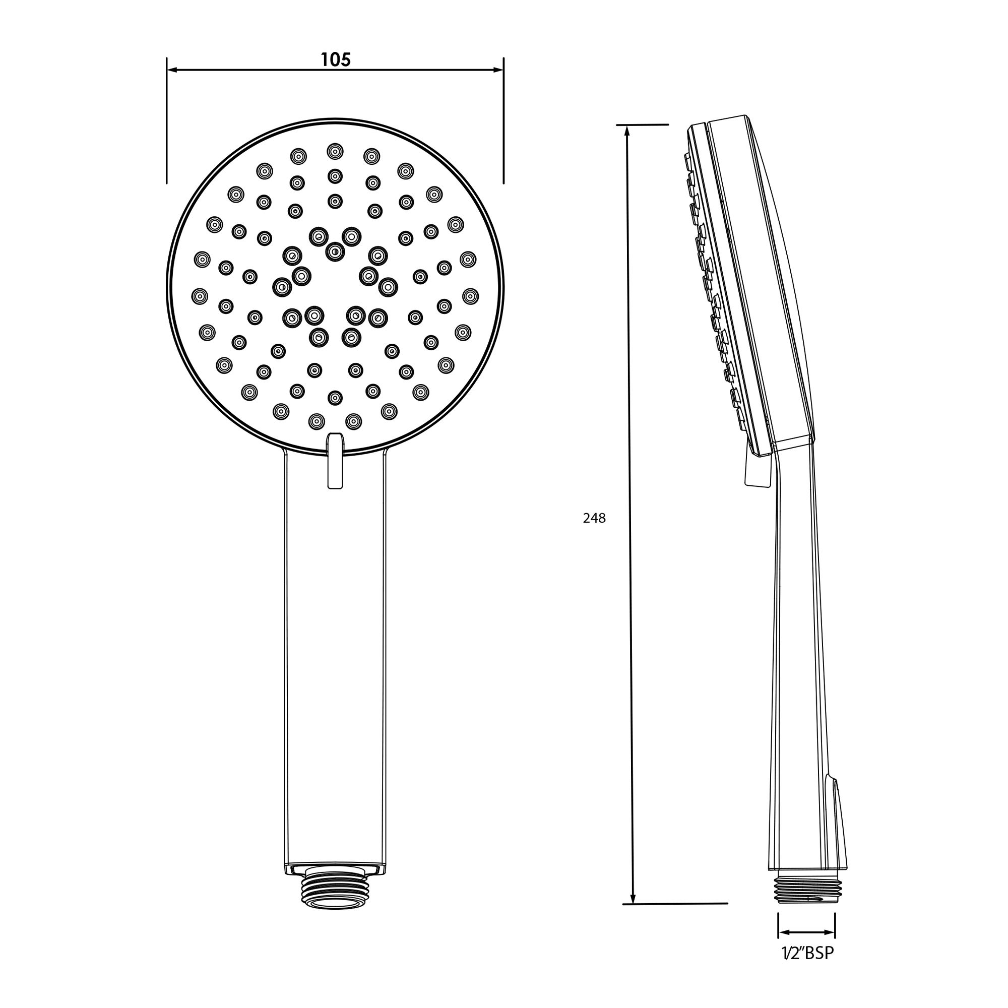 Croydex Aqua air Chrome effect 3-spray pattern Shower head - 3