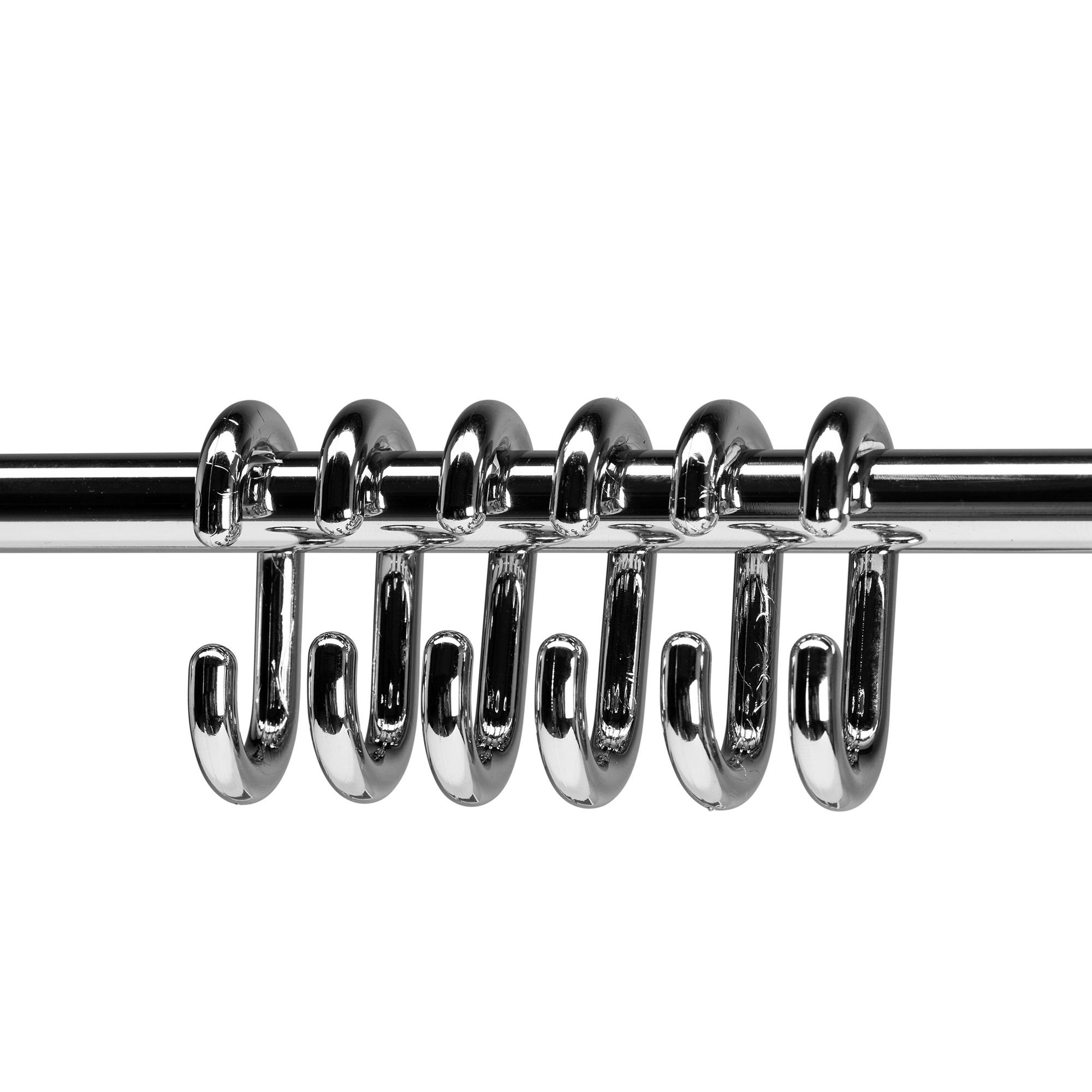 Croydex Bathroom Chrome effect Extendable Shower curtain rod (L)252cm - 3
