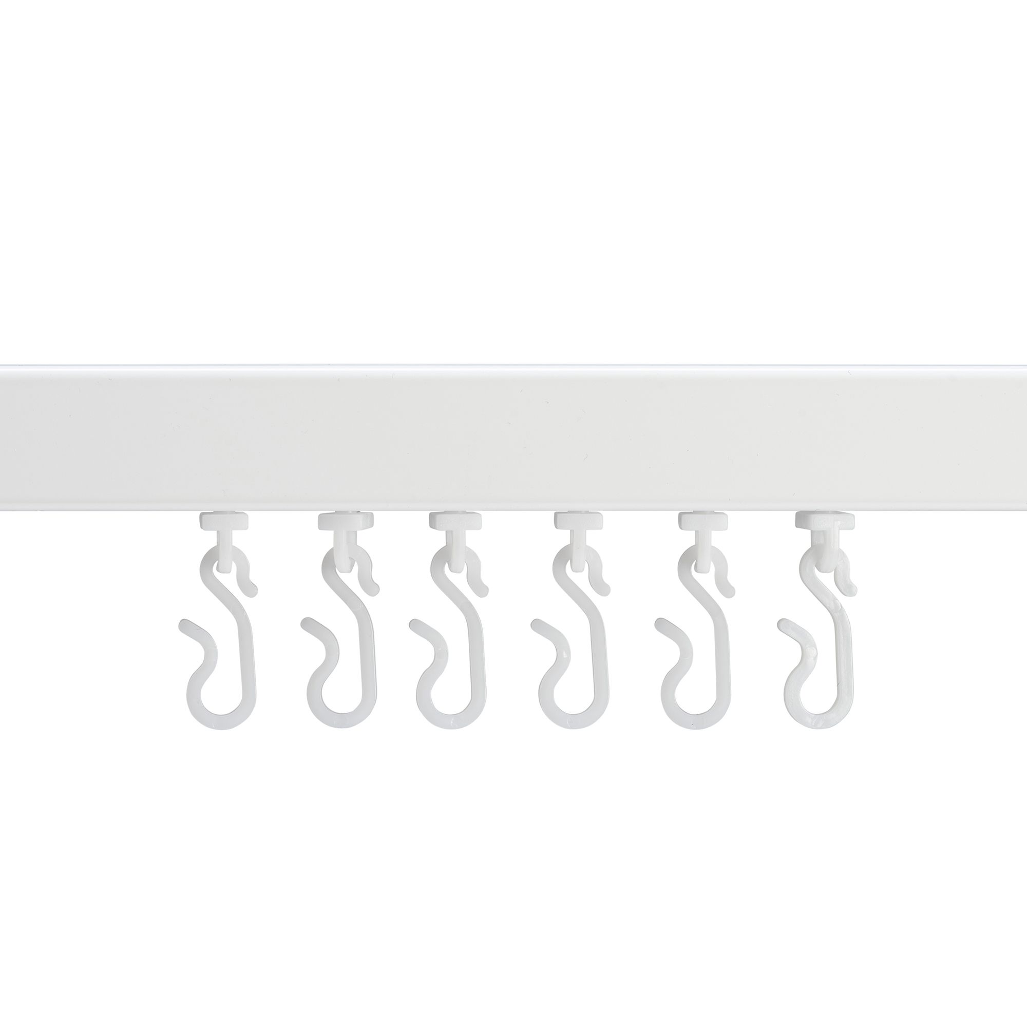Croydex Bathroom White Extendable Shower curtain rail (L)180000cm - 3