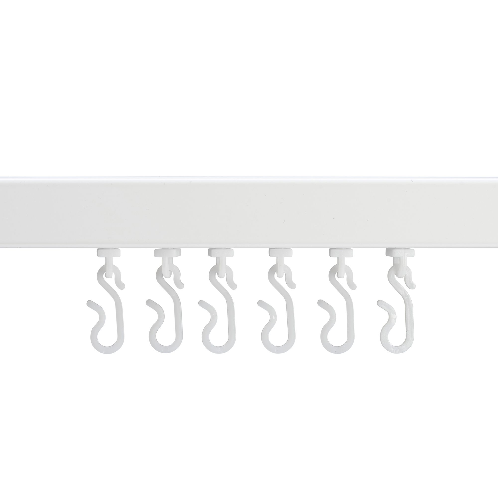 Croydex Bathroom White Extendable Shower curtain rail (L)180000cm