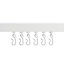 Croydex Bathroom White Extendable Shower curtain rail (L)1800m