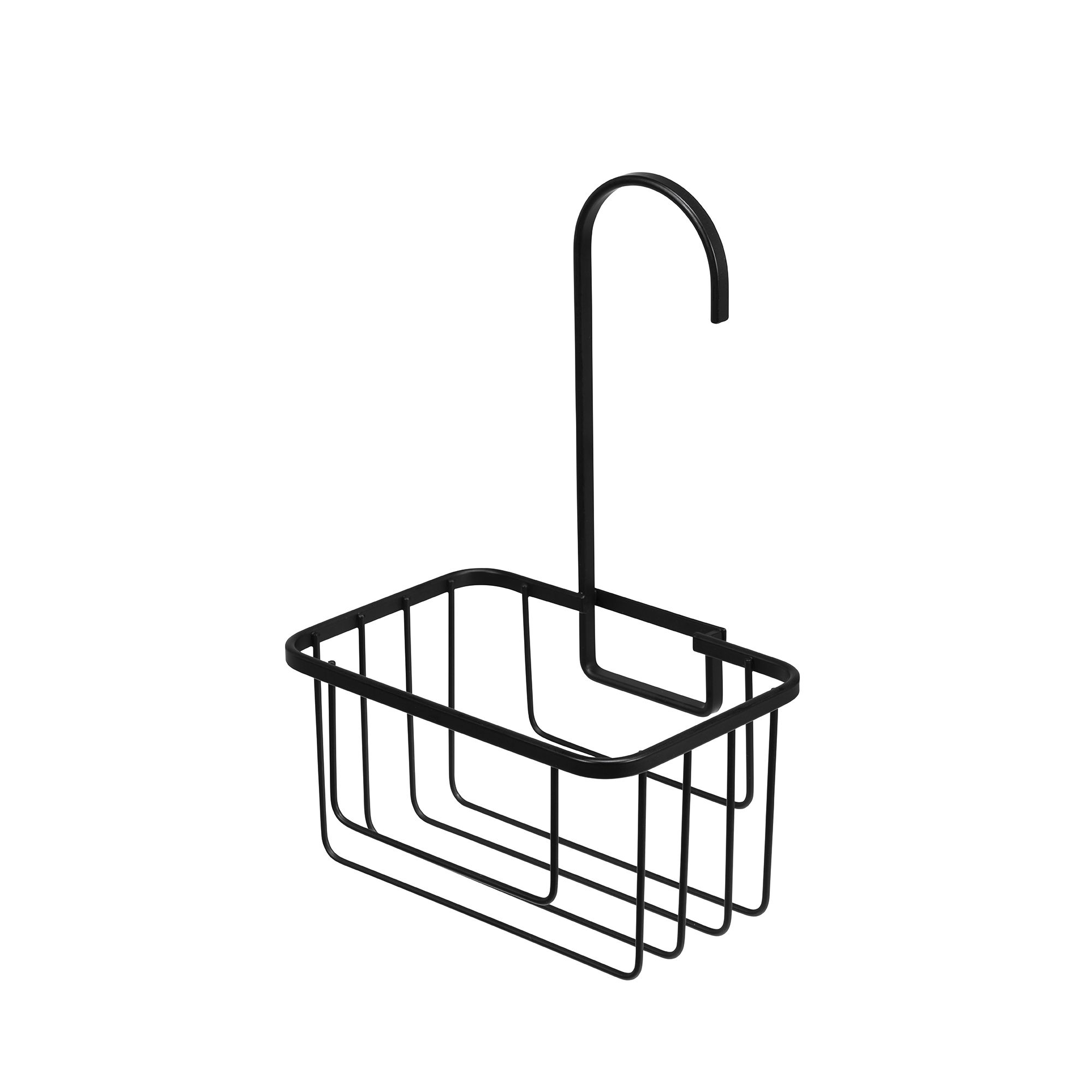 Croydex Black Mild steel 1 compartments Hook over shower caddy (W)18cm