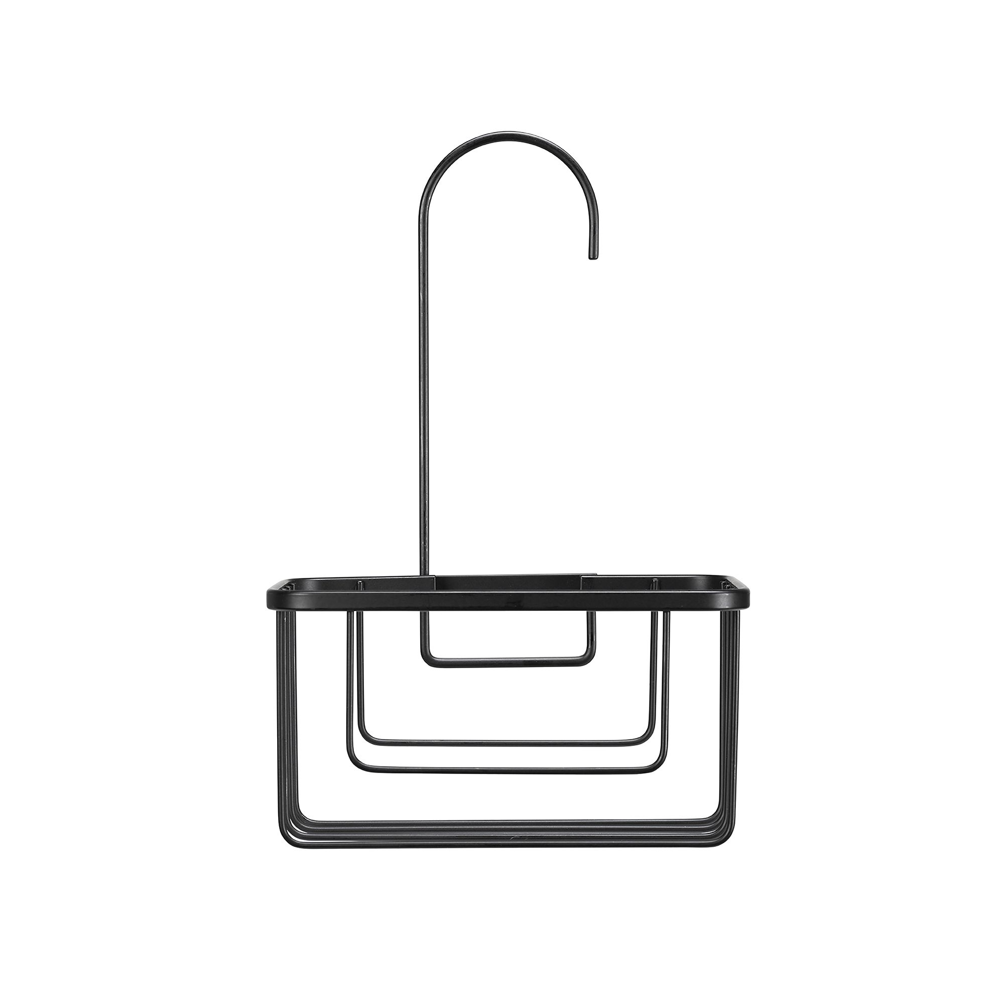 Croydex Black Mild steel 1 compartments Hook over shower caddy (W)18cm