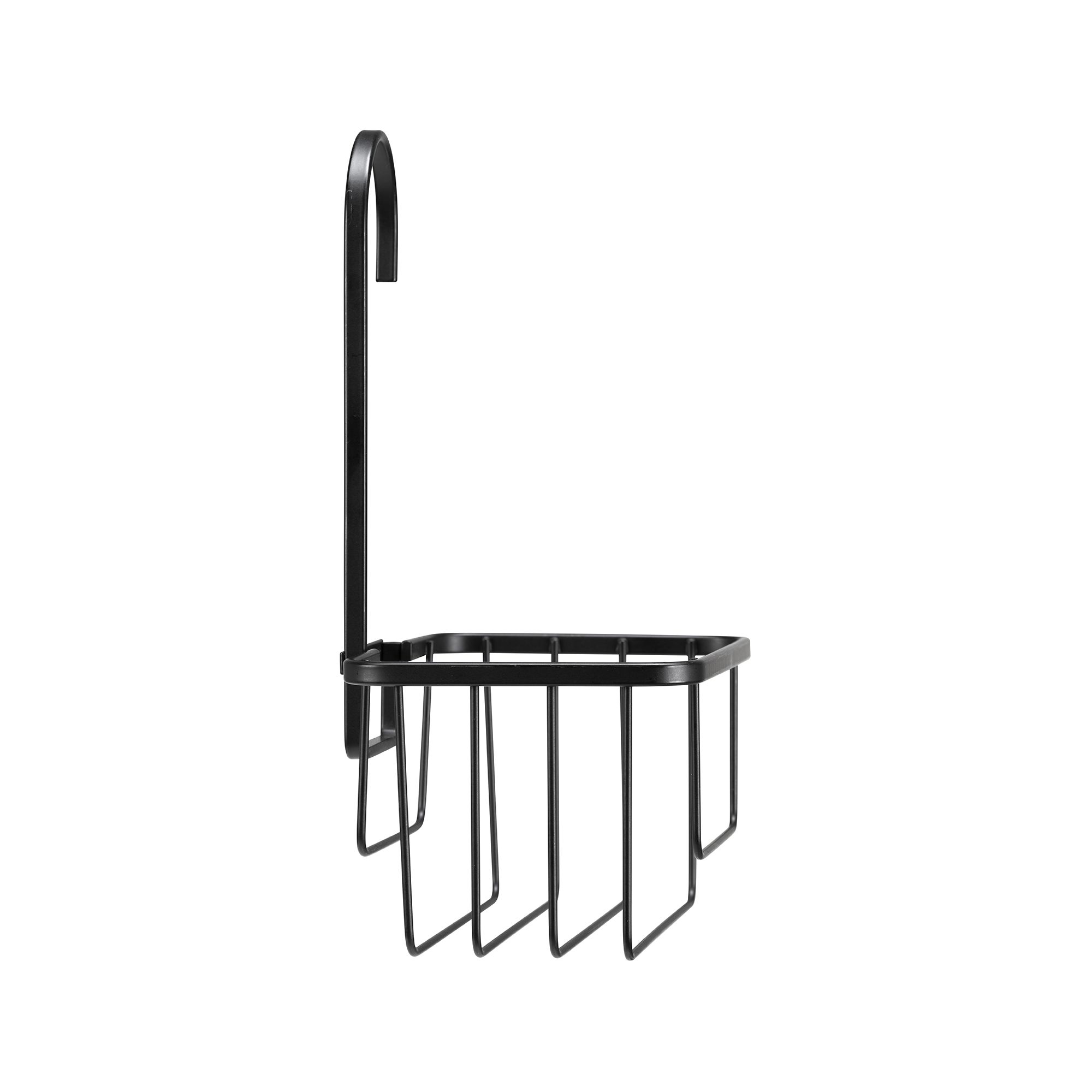 Croydex Black Mild steel 1 compartments Hook over shower caddy (W)18cm
