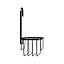 Croydex Black Mild steel 1 tier Hook over shower caddie (W)18cm