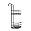 Croydex Black Mild steel 2 tier Hook over shower caddie