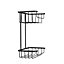 Croydex Black Mild steel 2 tier Shower basket