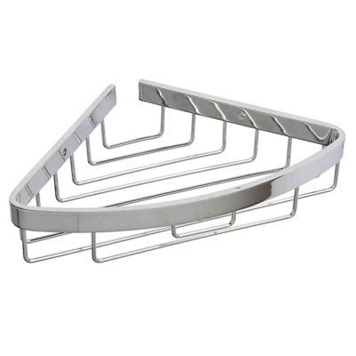 Croydex Chrome effect Aluminium Shower caddy (W)13.2cm
