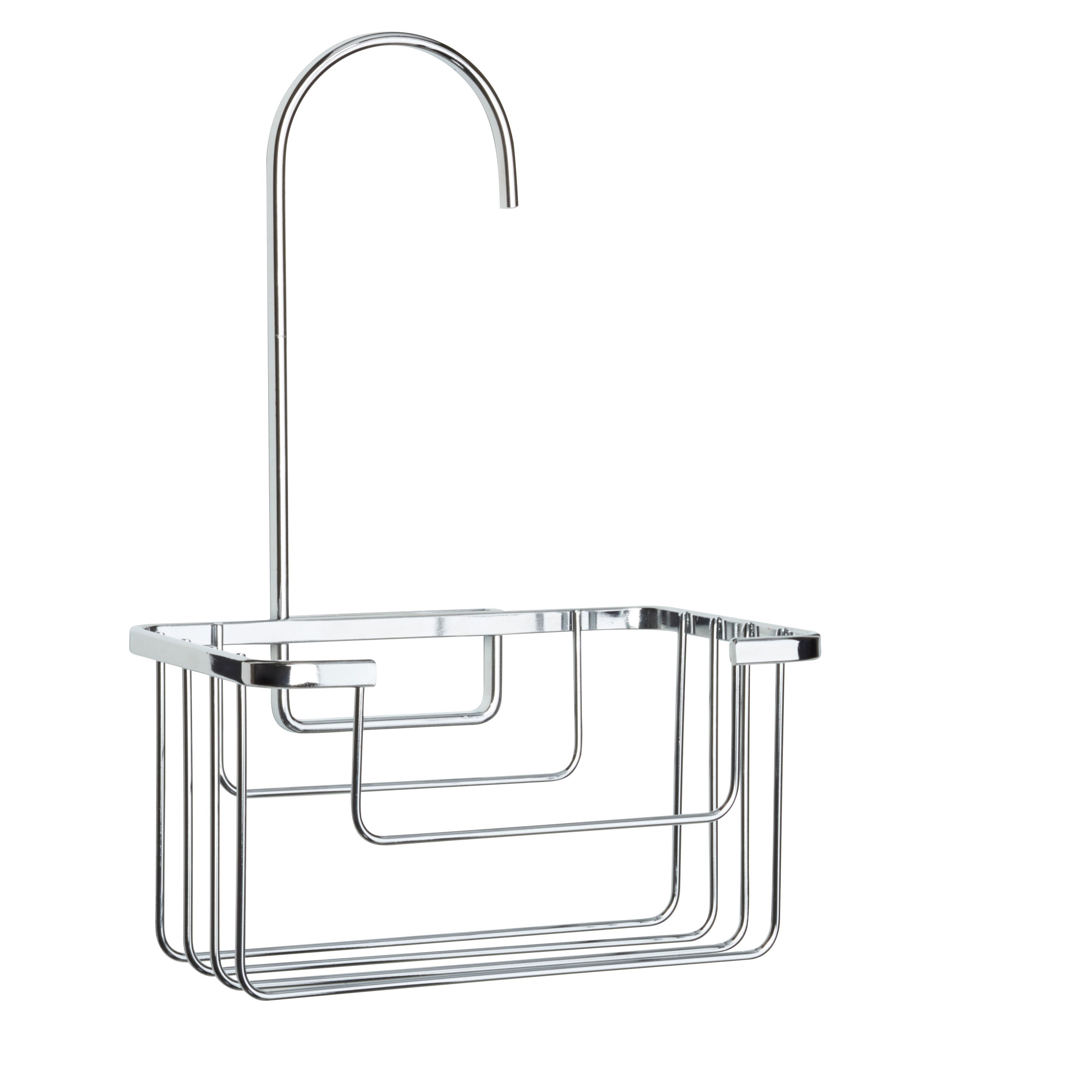 Croydex Chrome effect Mild steel Hook over shower caddy (W)18cm