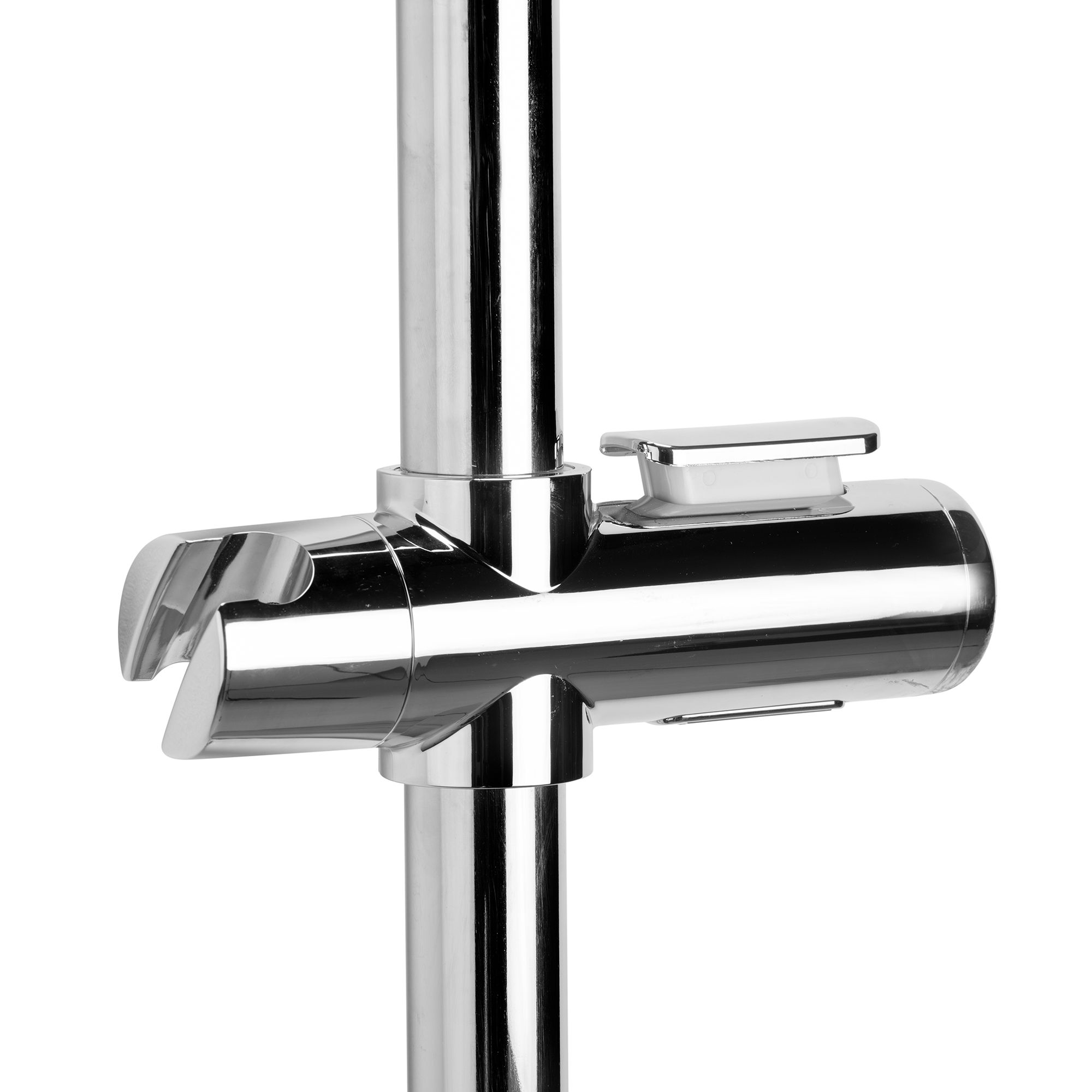 Croydex Chrome effect Straight Grab rail (L)930mm