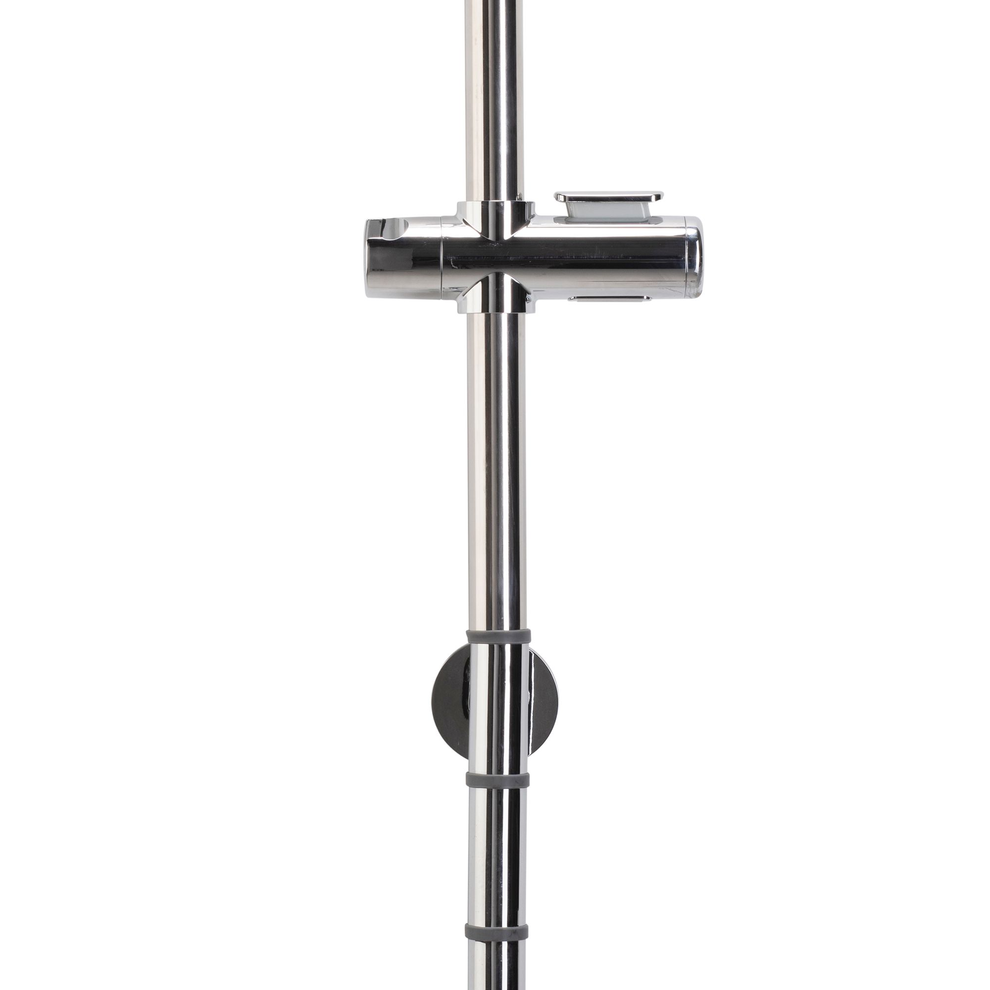 Croydex Chrome effect Straight Grab rail (L)930mm - 3