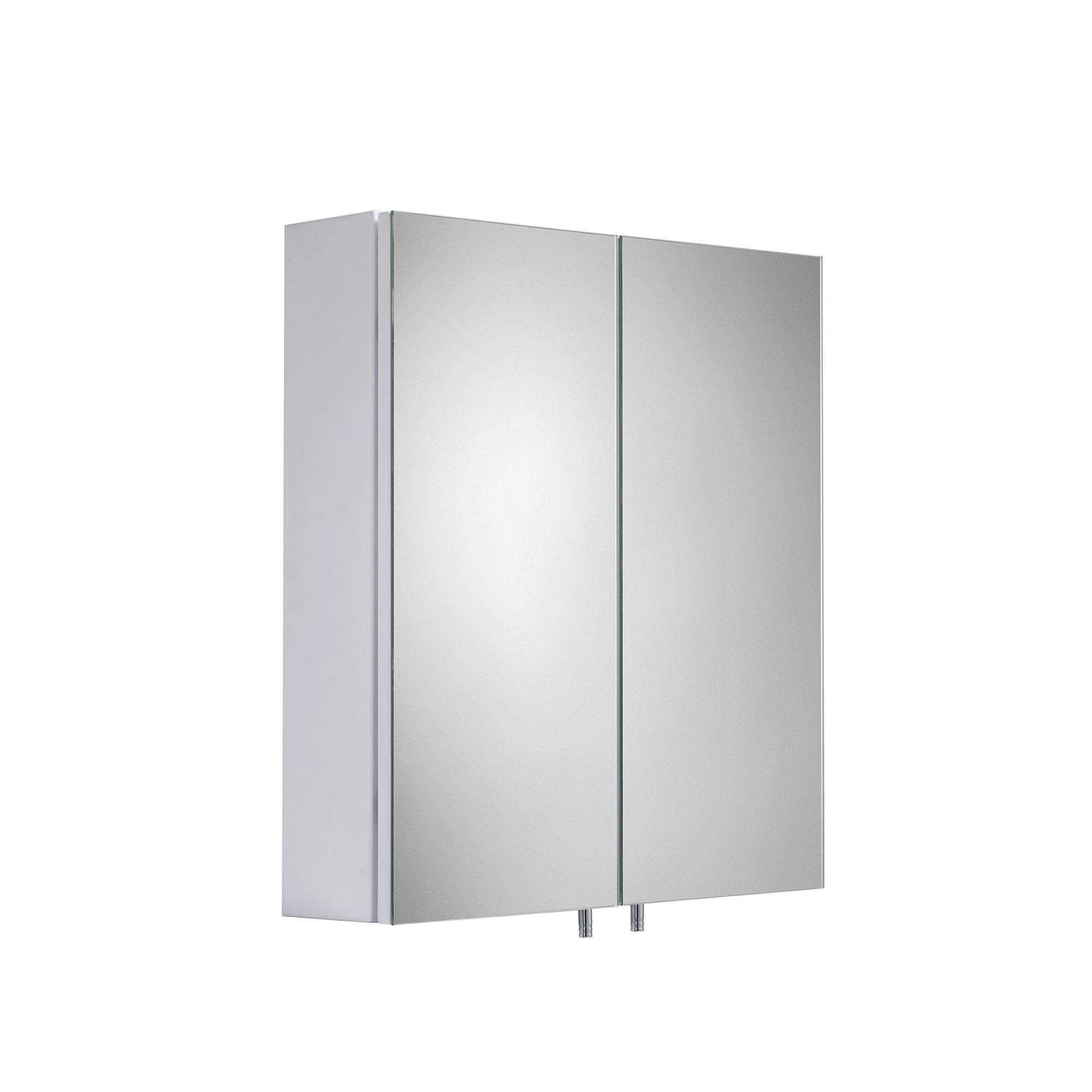 Croydex Cullen Gloss White Double Mirrored Cabinet