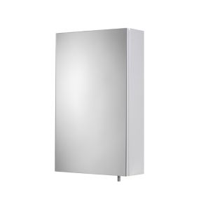 Croydex Cullen Gloss White Single Mirrored Cabinet