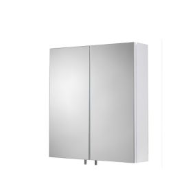 Croydex Cullen Gloss White Wall-mounted Double Bathroom Cabinet (H) 500mm (W) 450mm