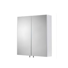 Croydex Cullen Gloss White Wall-mounted Double Bathroom Cabinet (H)50cm (W)45cm
