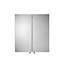 Croydex Cullen Gloss White Wall-mounted Double Bathroom Cabinet (H)50cm (W)45cm