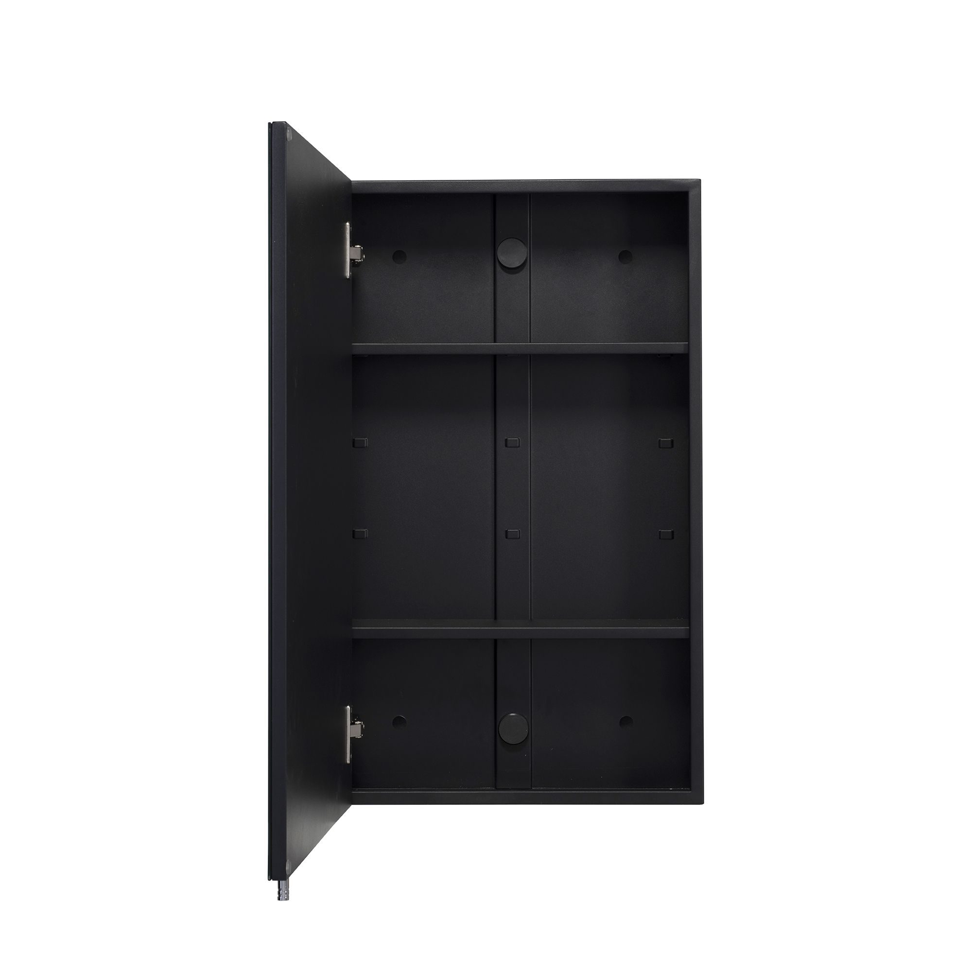 Croydex Dawley Matt Black Wall-mounted Single Bathroom Cabinet (H) 670mm (W) 400mm