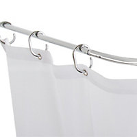 Croydex Extendable Bathroom Chrome effect Shower curtain rod (L)2.52m