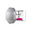 Croydex Favo High gloss Wall-mounted Single Bathroom Cabinet (H)50cm (W)50cm