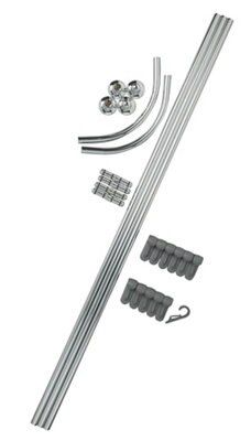 Croydex Fineline Chrome effect Shower curtain rod (L)252cm
