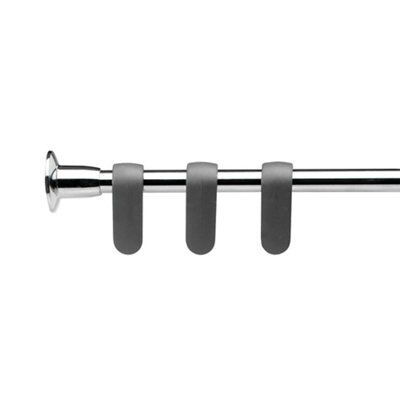 Croydex Fineline Chrome effect Shower curtain rod (L)252cm