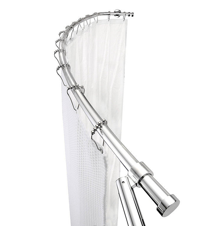 Curved Shower Curtain Rod, How To Fix Curved Shower Curtain Rod