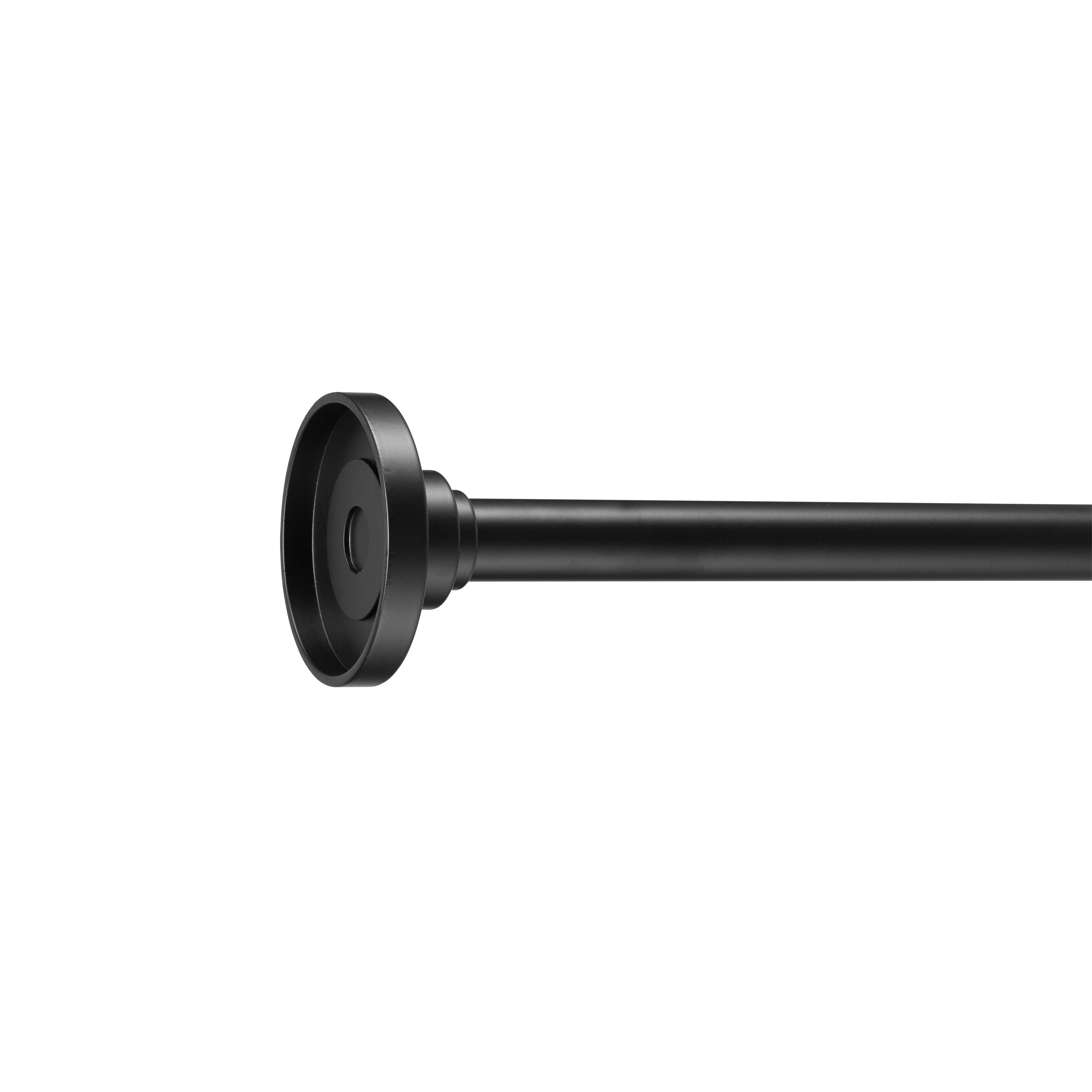Croydex Flexi-Fix Black Fixed Straight Shower curtain rod (L)230cm - 3
