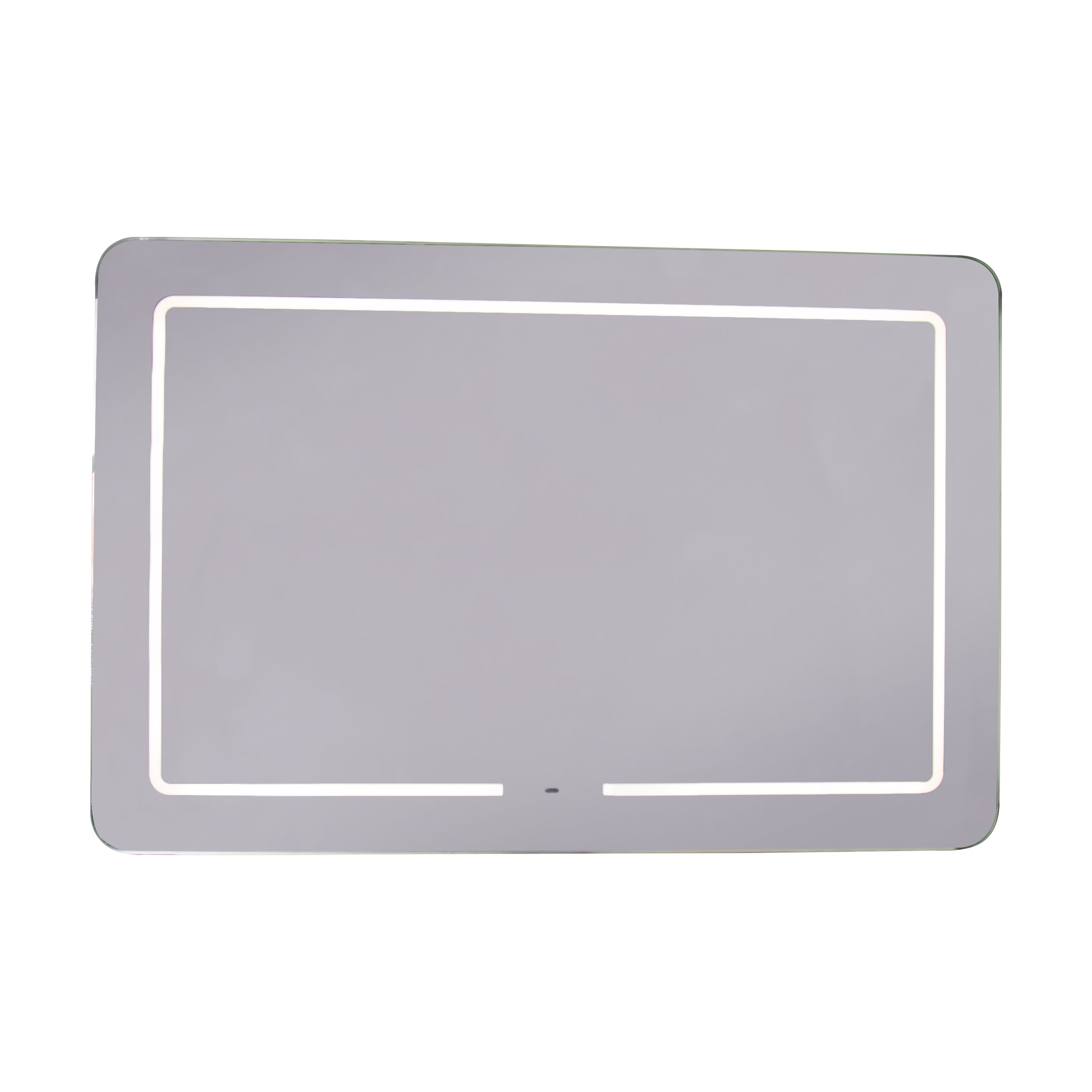 Croydex Flexi-fix Chaumont Rectangular Wall-mounted Bathroom & WC Illuminated mirror (H)60cm (W)90cm