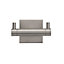 Croydex Flexi-Fix Chiswick Brushed Satin Zinc-plated Silver effect Steel & zinc alloy Medium Double Hook (Holds)5kg