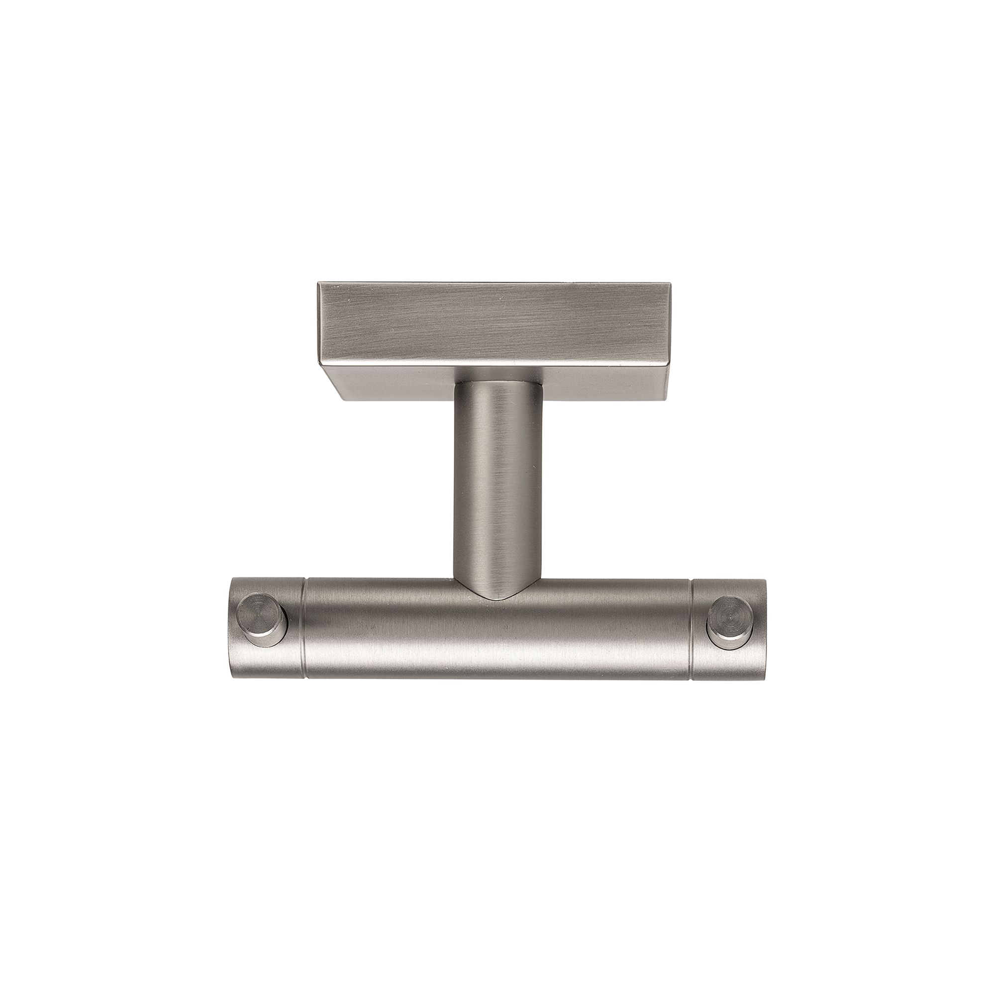 Croydex Flexi-Fix Chiswick Brushed Satin Zinc-plated Silver effect Steel & zinc alloy Medium Double Hook (Holds)5kg