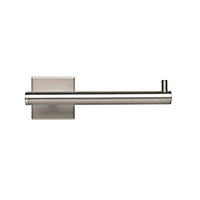 Croydex Flexi-Fix Chiswick Silver effect Wall-mounted Toilet roll holder (W)170mm