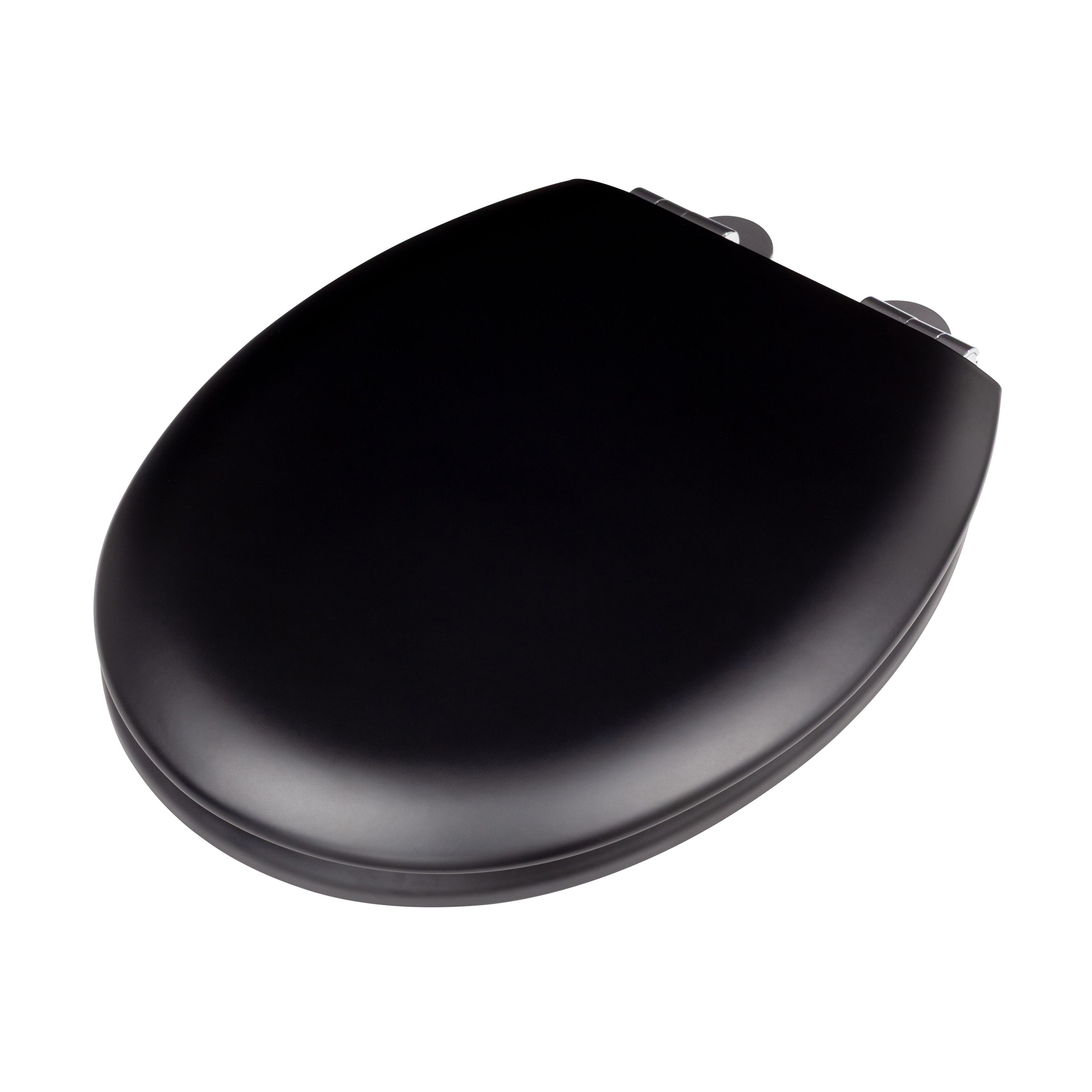 Croydex Flexi Fix Fraser Black Standard Soft close Toilet seat