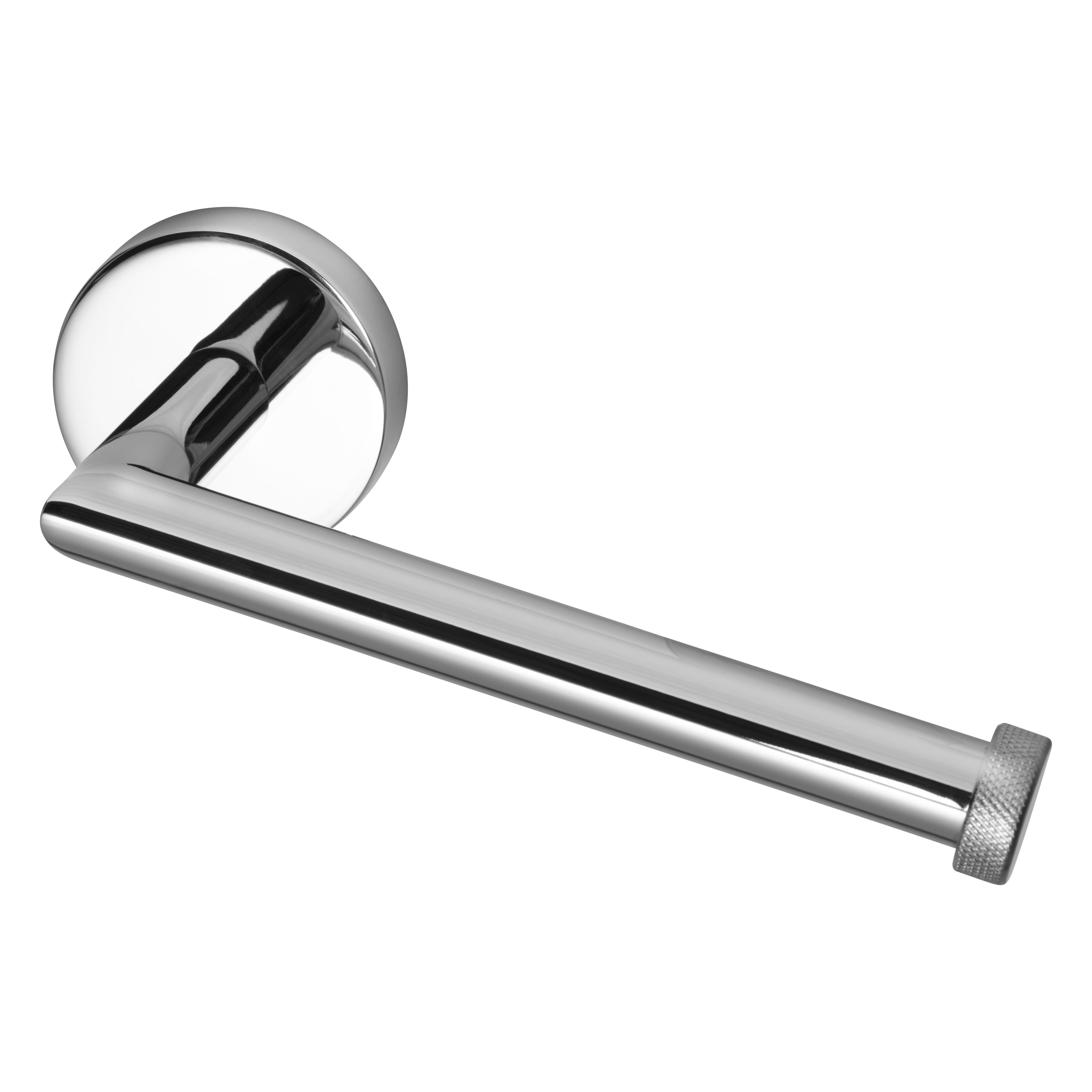 Croydex Flexi-fix Knightsbridge Chrome effect Wall-mounted Toilet roll holder (H)54mm (W)167mm