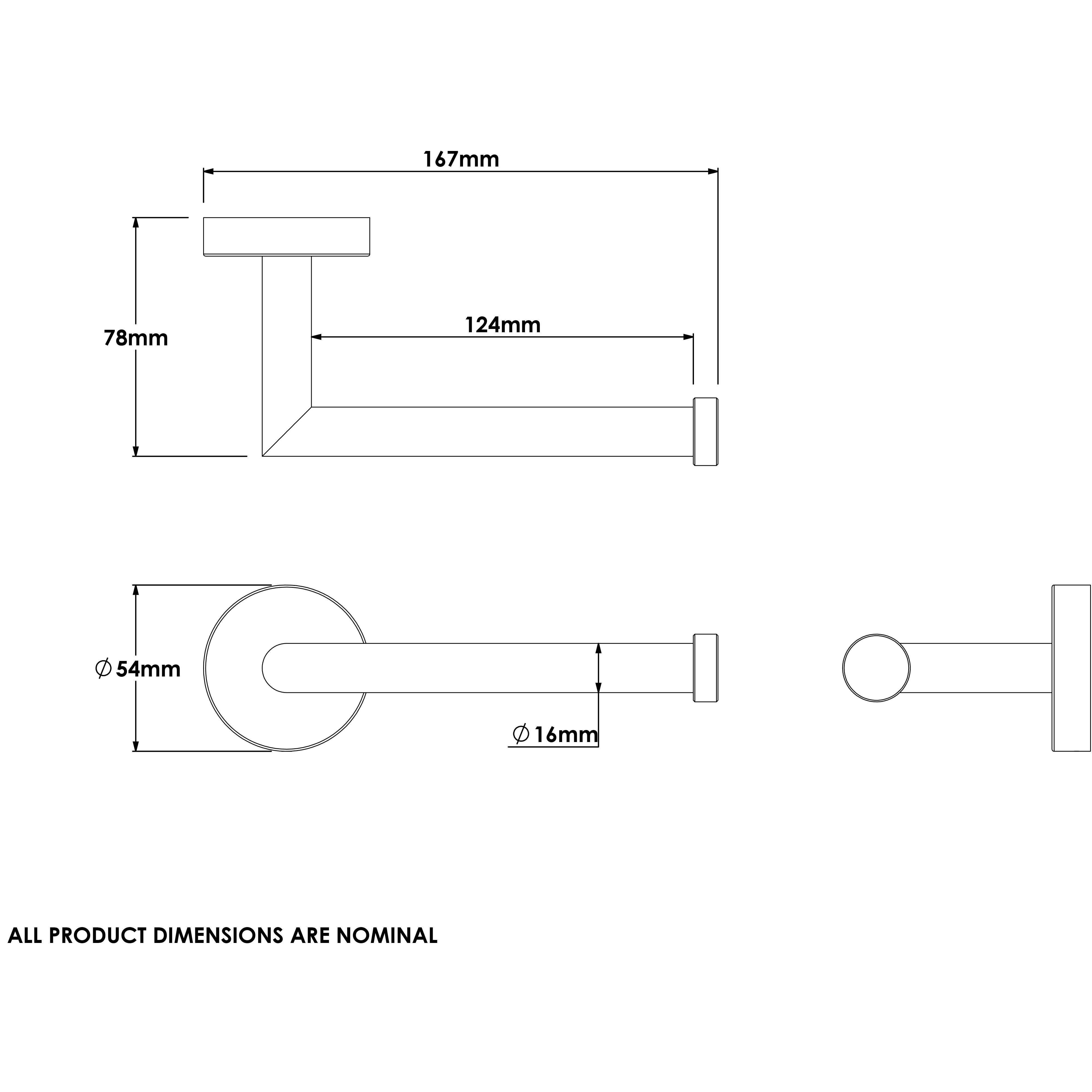 Croydex Flexi-fix Knightsbridge Chrome effect Wall-mounted Toilet roll holder (H)54mm (W)167mm - 3