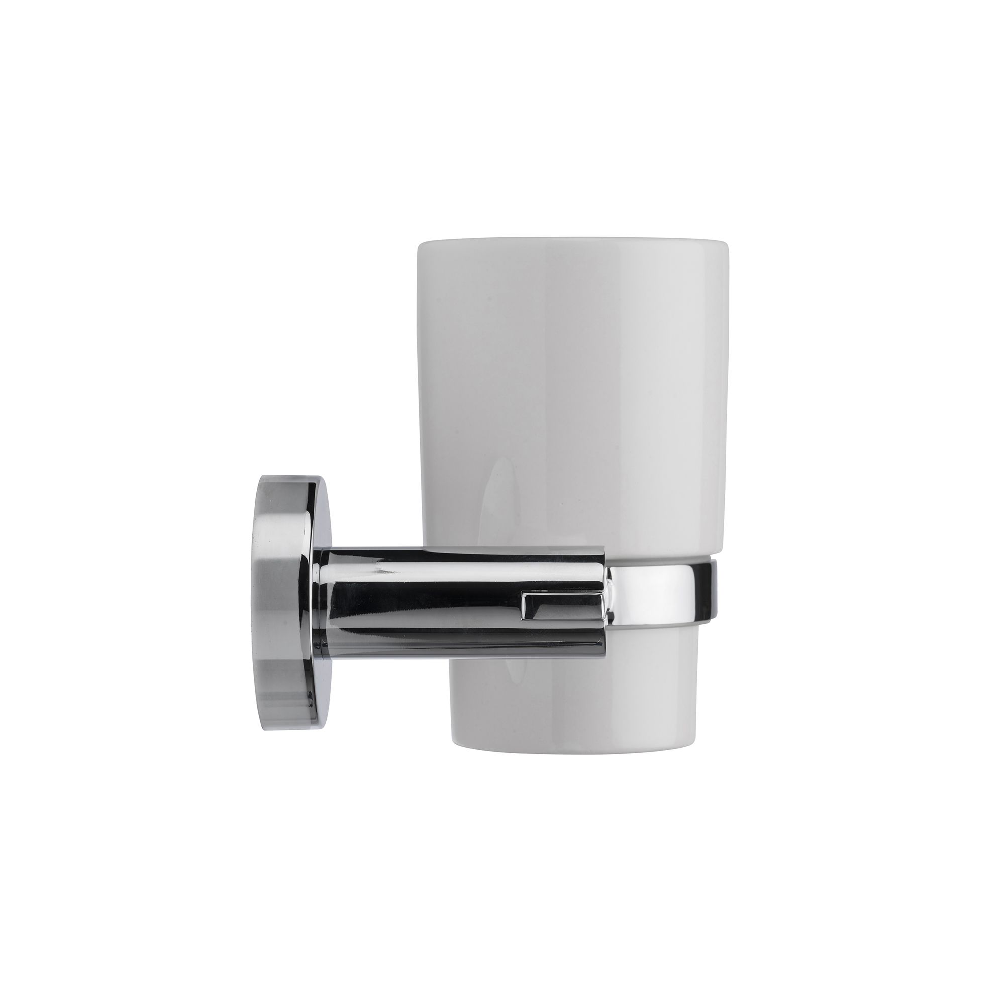 Croydex Flexi-Fix Metra Gloss Mirror effect Ceramic Tumbler & toothbrush holder