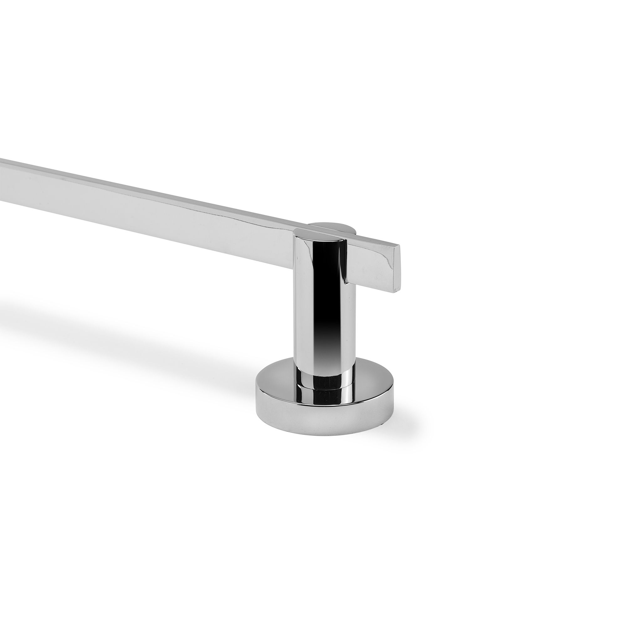 Croydex Flexi-Fix Metra Polished Chrome effect Zinc alloy Wall-mounted Towel rail (W)67cm