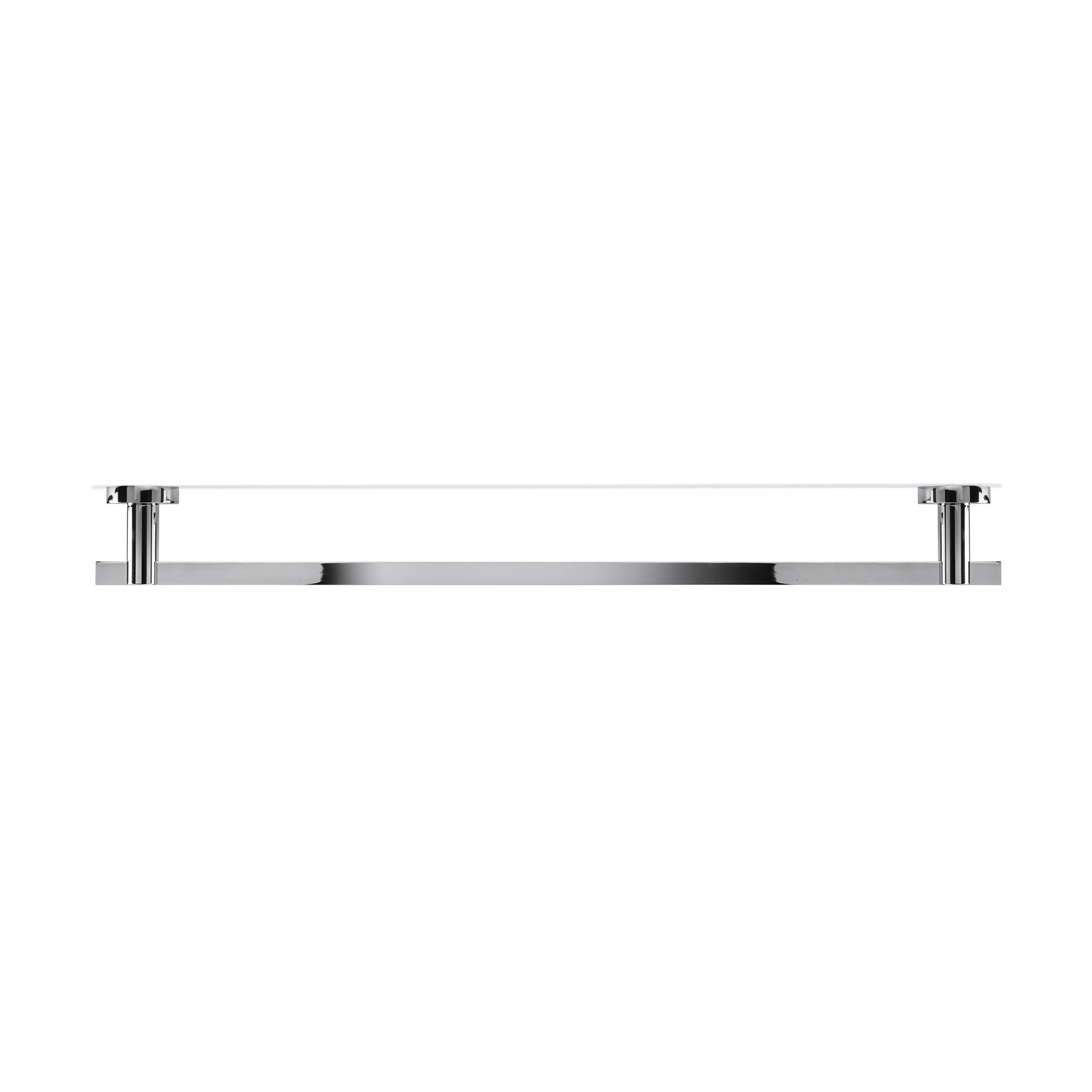 Croydex Flexi-Fix Metra Polished Chrome effect Zinc alloy Wall-mounted Towel rail (W)67cm