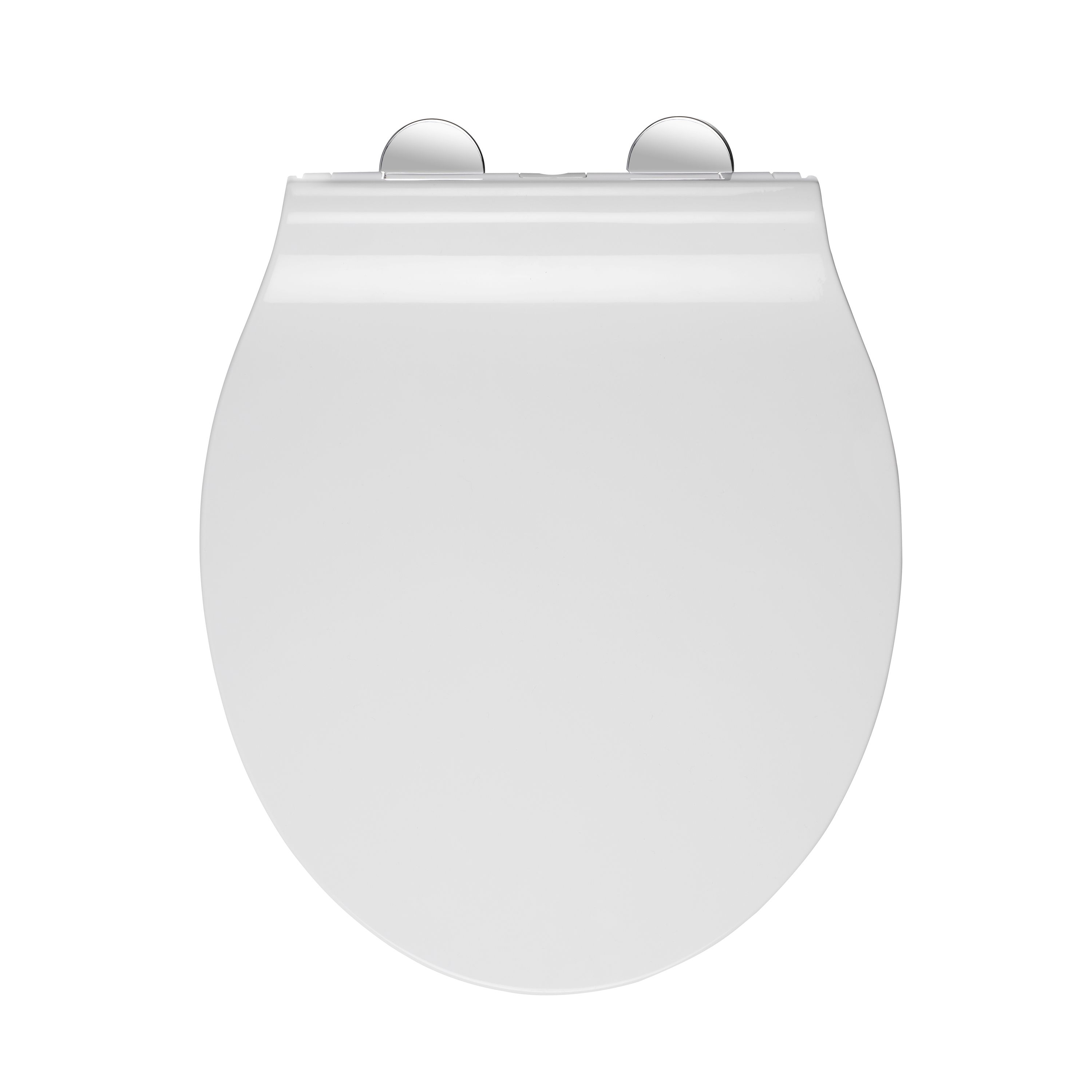 Croydex Flexi Fix Orta White Standard Slim Soft close Toilet seat