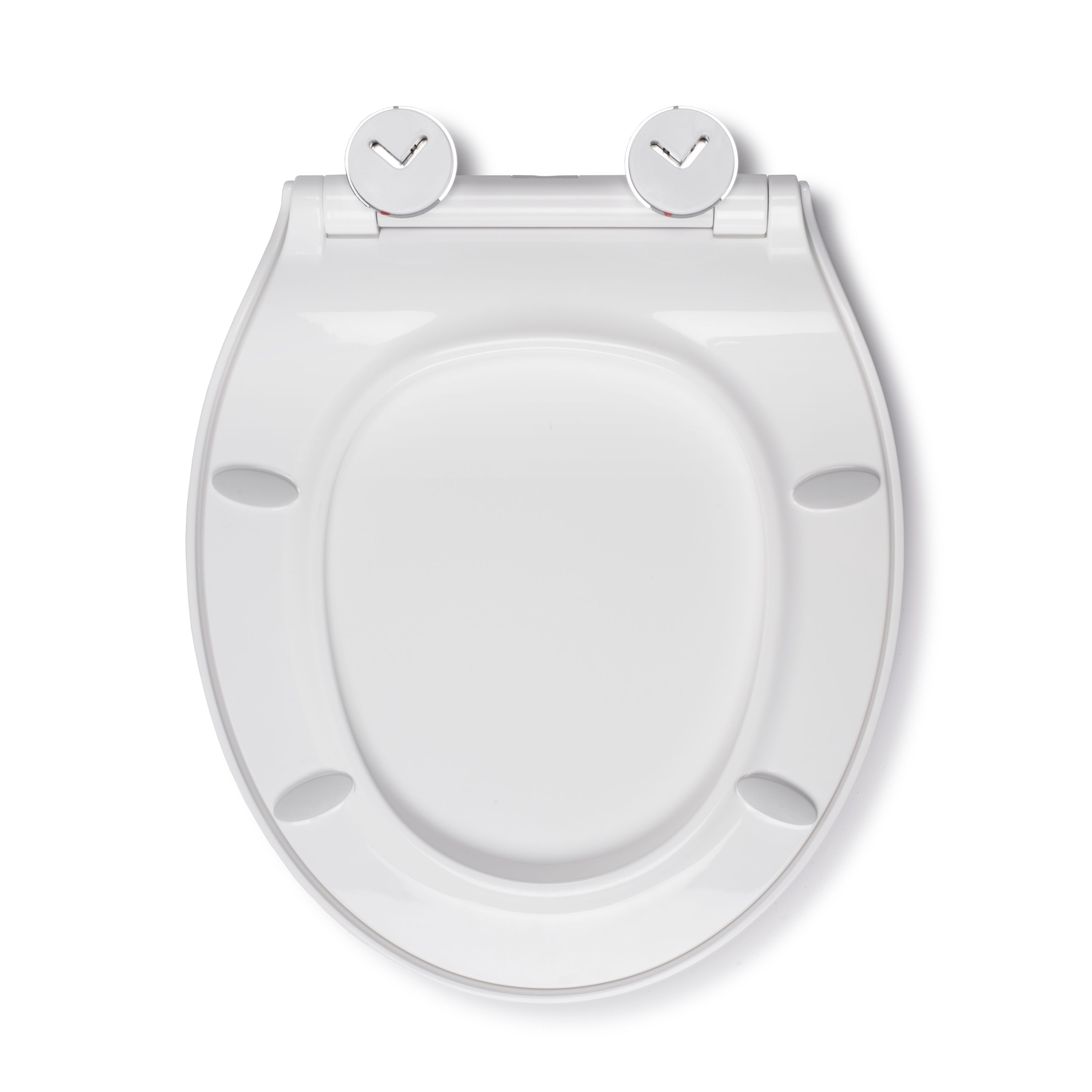 Croydex Flexi Fix Orta White Standard Slim Soft close Toilet seat