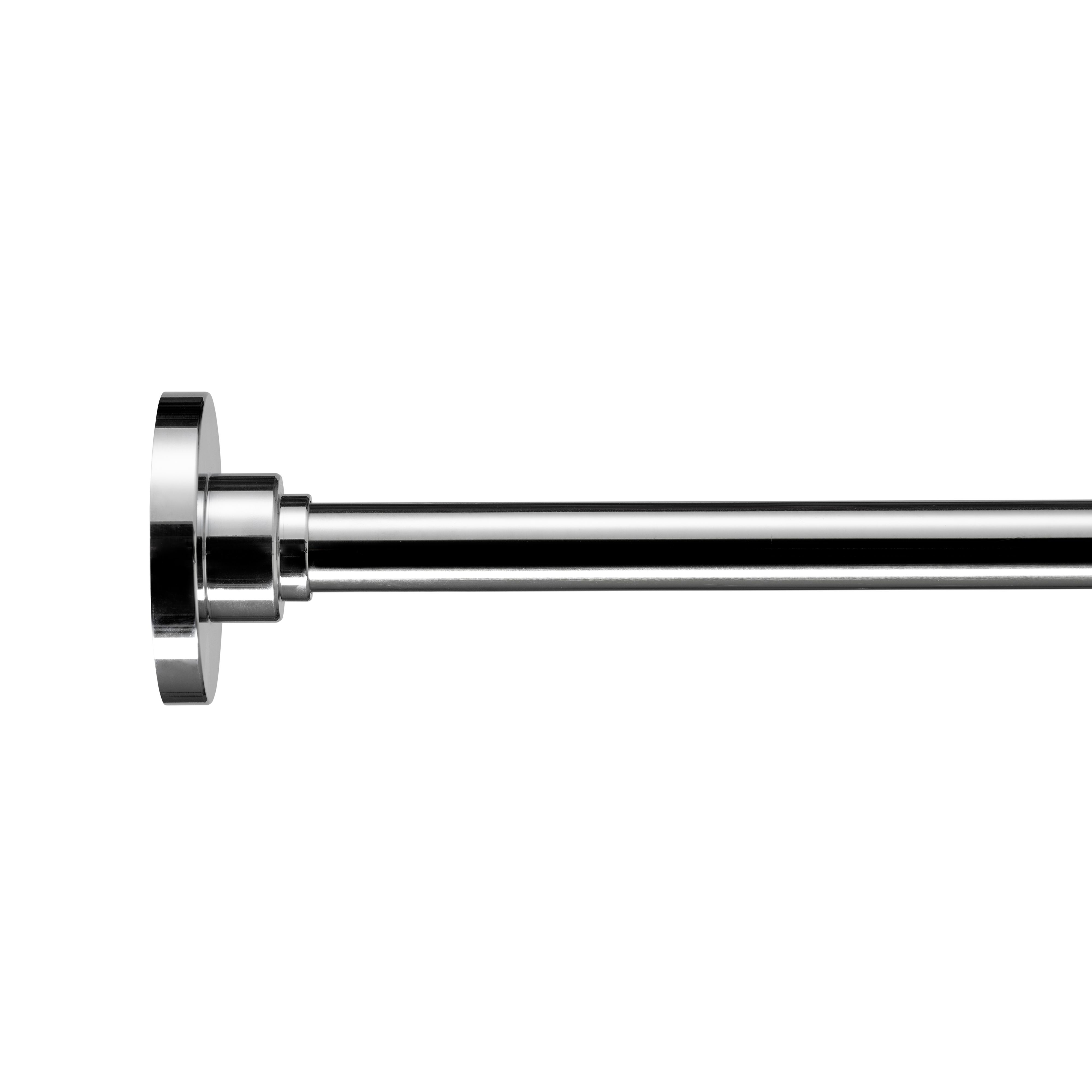 Croydex Flexi-Fix Polished Chrome effect Fixed Straight Shower curtain rod (L)230cm